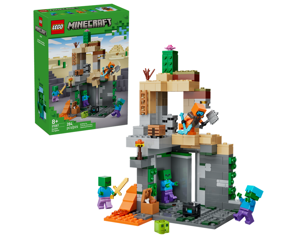 LEGO Set 21587-1 Zombie Dungeon (2026 Minecraft) | Rebrickable - Build ...