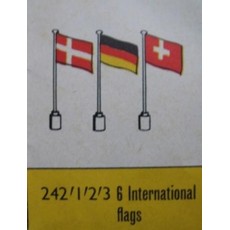6 International Flags -1- (set 242.1-1)