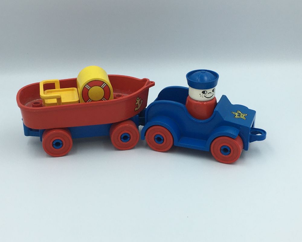 Instrument Pudsigt Efterligning LEGO Set 2625-1 Car with Boat and Trailer (1980 Duplo > Town) | Rebrickable  - Build with LEGO