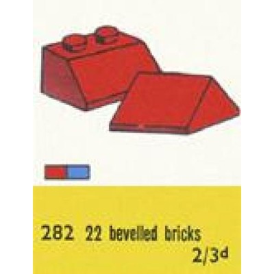 2 x 2 Sloping Roof Bricks, Blue