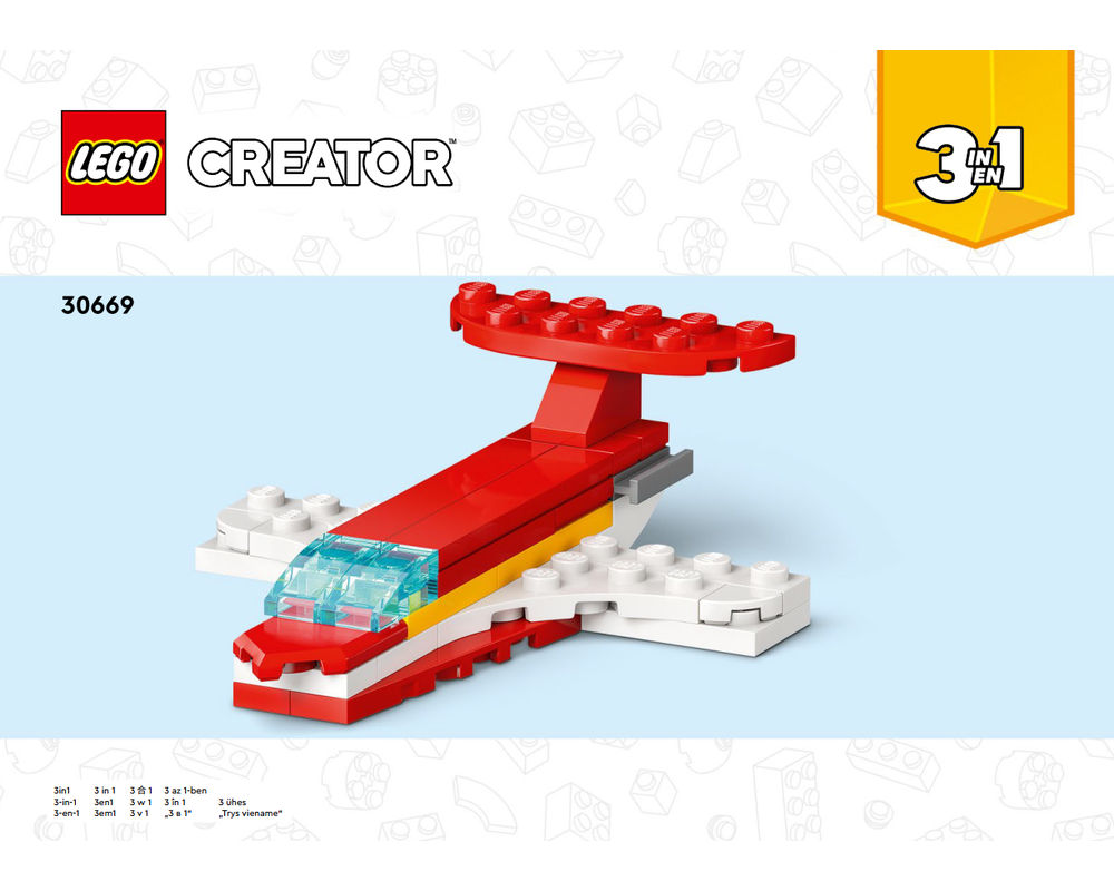 Lego Creator 3 In 1 Plane Instructions