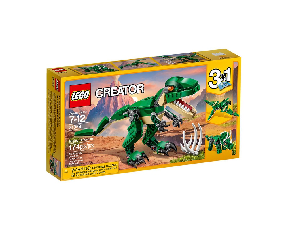Mighty Dinosaurs (Green Edition) - LEGO set #31058-1 (Building Sets >  Creator)
