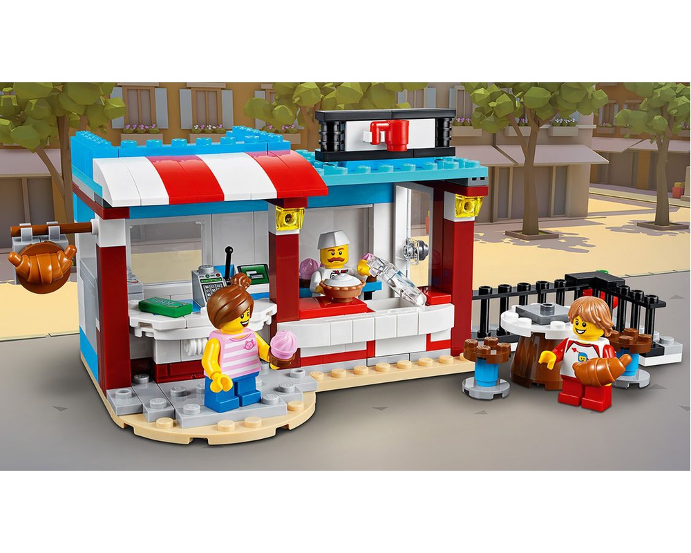 Set 31077-1-b2 Food Corner Café (2018 Creator > Creator 3-in-1) | Rebrickable - Build with LEGO