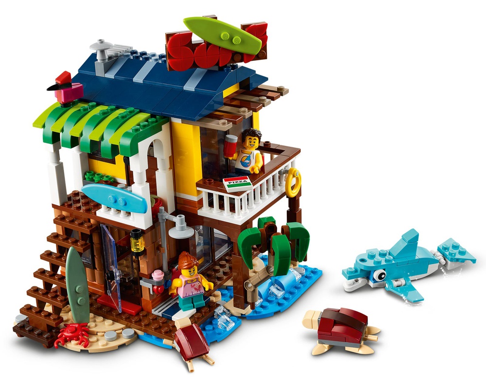LEGO Set 31118-1 Surfer Beach House (2021 Creator > Creator 3-in-1) | Rebrickable - Build with LEGO