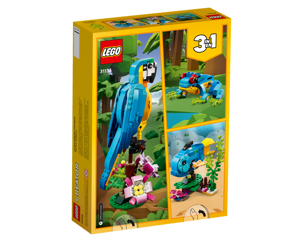 LEGO Creator Exotic Parrot 3-in-1 Creatures Building Set 253 Pieces