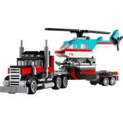 Flatbed Truck with Helicopter