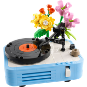 Record Player with Flowers