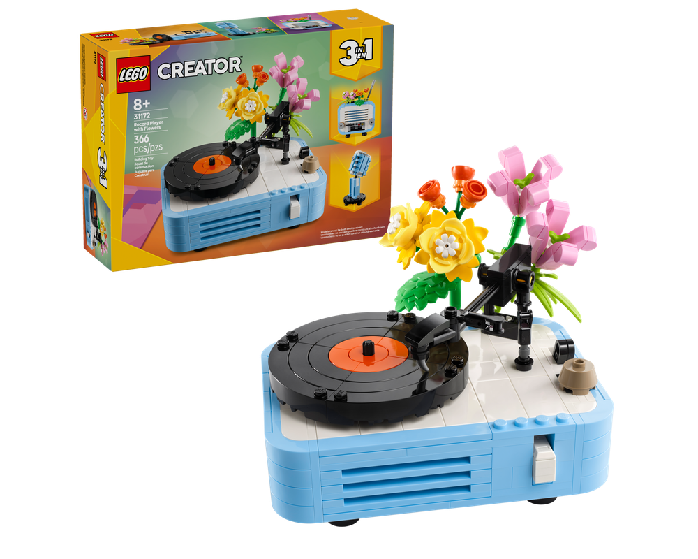 LEGO Set 31172-1 Record Player with Flowers (2025 Creator