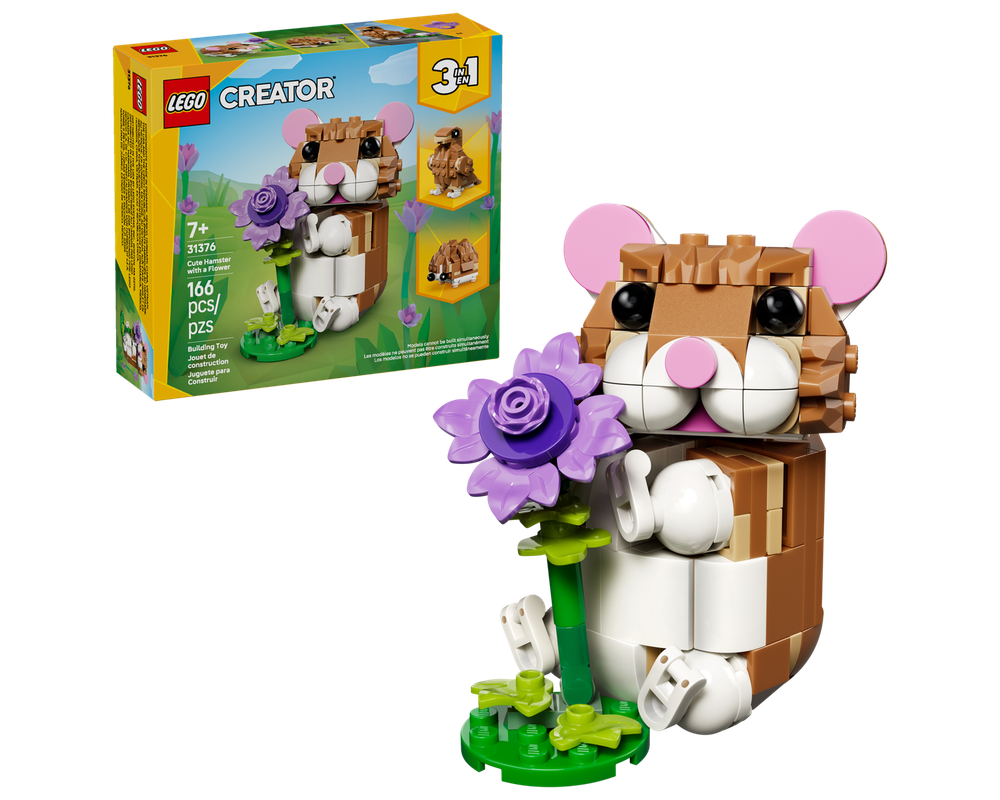 LEGO Set 31376-1 Cute Hamster with a Flower (2026 Creator