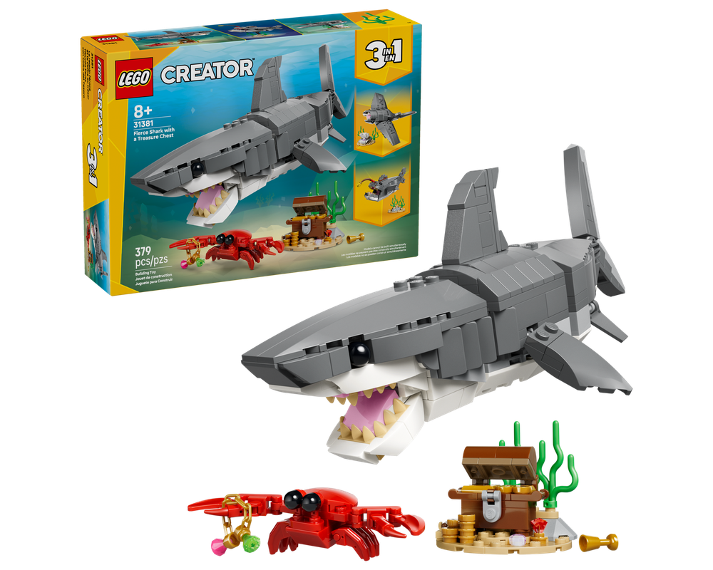 LEGO Set 31381-1 Fierce Shark with a Treasure Chest (2026 Creator
