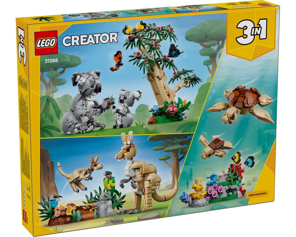 コパークラフト 鶏と子供 LEGO Set 31388-1 Wild Animals: Family of Koalas (2026 Creator