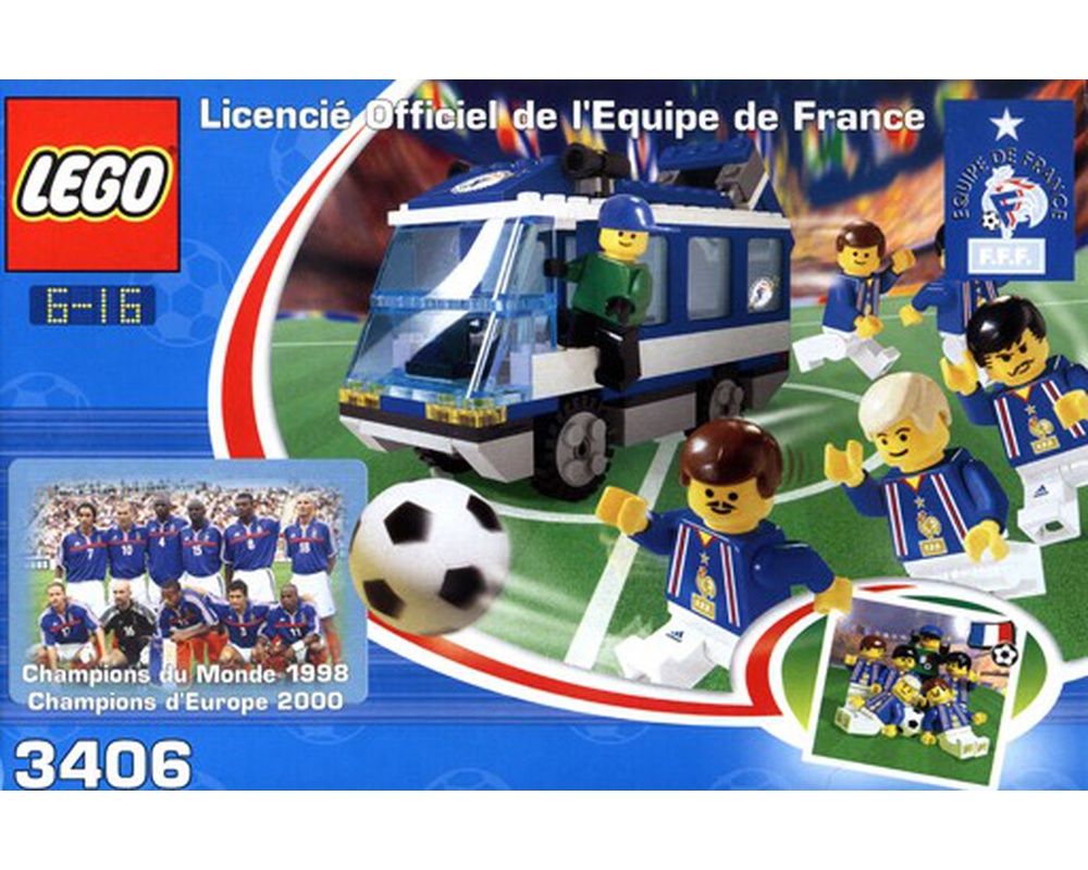 LEGO Set 3406-2 Equipe de France Team Bus (2000 Sports > Soccer) | Rebrickable Build with LEGO