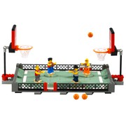 LEGO Set fig-007324 Basketball Player, Red Torso with #10, Blue Legs, Black  Flat Top Hair