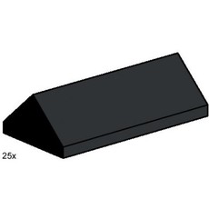 2 x 4 Ridge Roof Tiles Steep Sloped Black (set 3444-1)