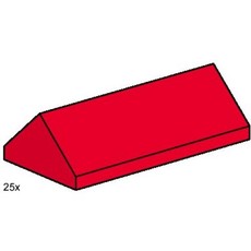 2 x 4 Ridge Roof Tiles Steep Sloped Red (set 3445-1)