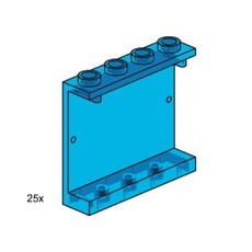 1 x 3 x 4 Wall Element Transparent Blue (Train Window) (set 3447-1)