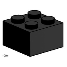 2 x 2 Black Bricks (set 3453-1)
