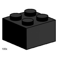 2 x 2 Black Bricks