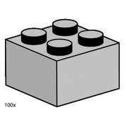 2 x 2 Light Gray Bricks
