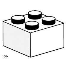 2 x 2 White Bricks (set 3455-1)