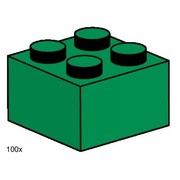 2 x 2 Dark Green Bricks