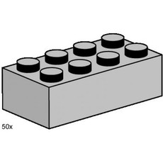 2 x 4 Light Gray Bricks (set 3459-1)