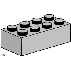 2 x 4 Light Gray Bricks