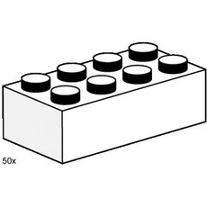 2 x 4 White Bricks (set 3460-1)