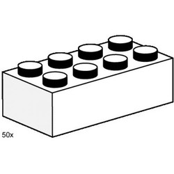 2 x 4 White Bricks