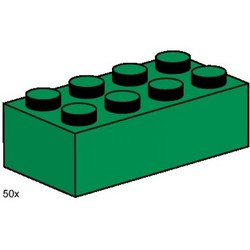 2 x 4 Dark Green Bricks