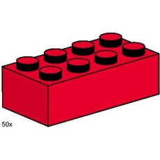 2 x 4 Red Bricks (set 3462-1)