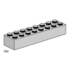 2 x 8 Light Gray Bricks (set 3464-1)