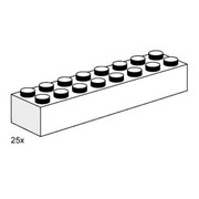 2 x 8 White Bricks