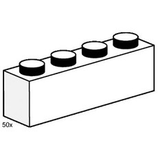 1 x 4 White Bricks (set 3470-1)