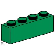 1 x 4 Dark Green Bricks