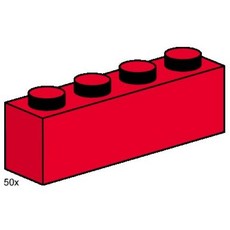 1 x 4 Red Bricks (set 3472-1)
