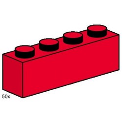 1 x 4 Red Bricks