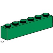 1 x 6 Dark Green Bricks