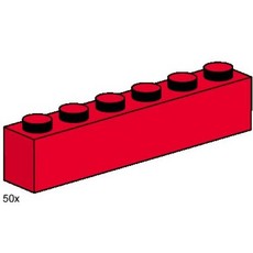 1 x 6 Red Bricks (set 3477-1)