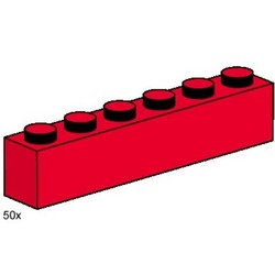 1 x 6 Red Bricks