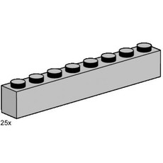 1 x 8 Light Grey Bricks (set 3479-1)