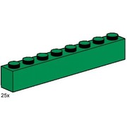 1 x 8 Dark Green Bricks