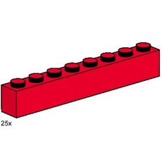 1 x 8 Red Bricks (set 3482-1)