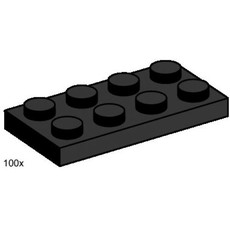 2 x 4 Black Plates (set 3483-1)