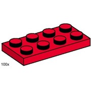 2 x 4 Red Plates