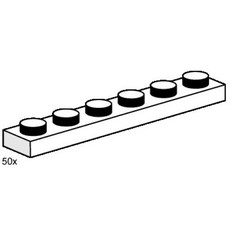 1 x 6 White Plates (set 3487-1)