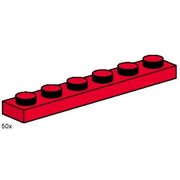 1 x 6 Red Plates