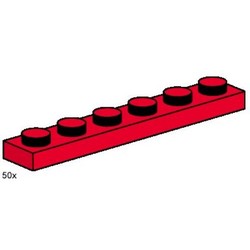 1 x 6 Red Plates