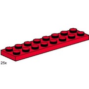 2 x 8 Red Plates