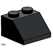 2 x 2 Roof Tiles Steep Sloped Black